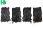 16 Inch Curling Synthetic Hair Extensions Clip In Tangle Free For Lady