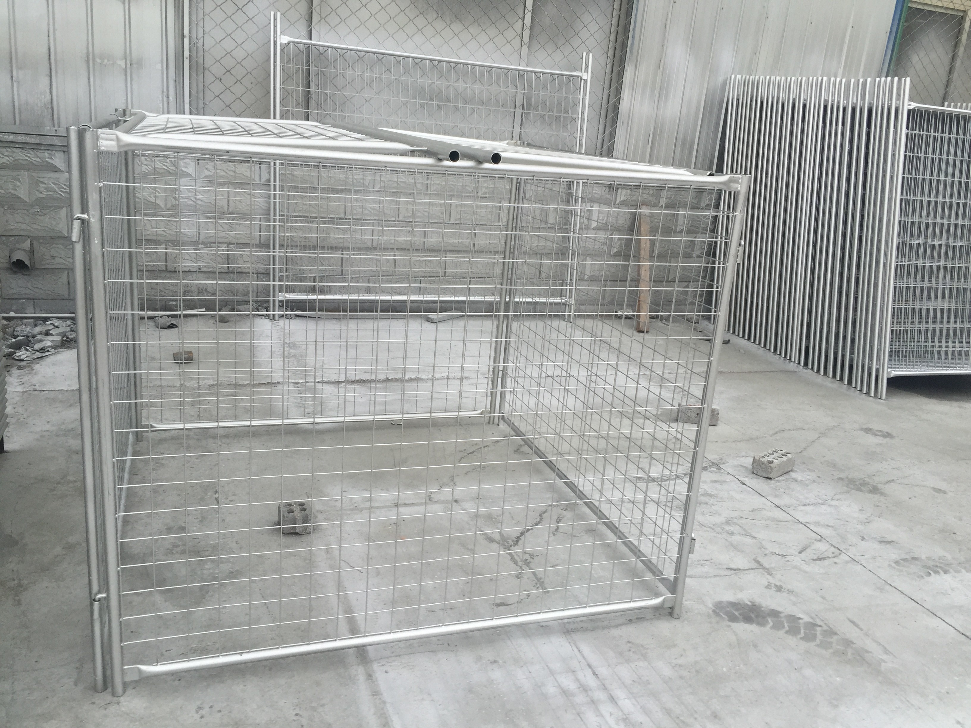 DIY Metal Garbage Cage 14&84 Microns Hdg Cage Panels 1.5mx1.8mx1.8m