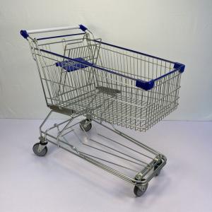 Quality 180L High Capacity Q195 Steel Metal Shopping Trolley Asian Type wholesale