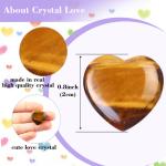 Home Decor 0.8 Inch Tigers Eye Heart Shaped Stone Smooth Polish
