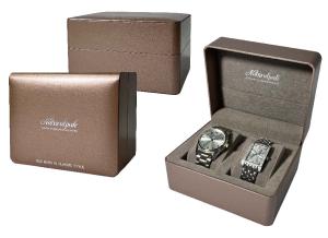 Quality Custom Logo Luxury Watch Display Pearl Paper Watch Holder Case With Cushion wholesale