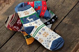 Quality Cheap christmas deer patterned design winter cotton hosiery for women wholesale
