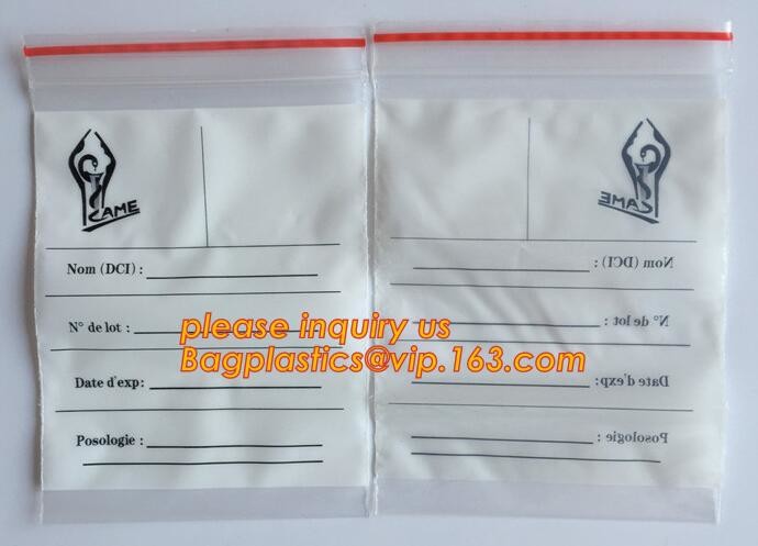 tablets pills packaging bag, poly medical dispenser Zip lockk bag drug zipper bags reclosable bags, zipper bag medical min