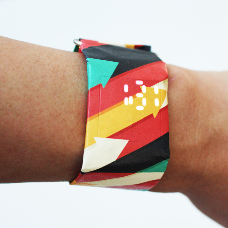 Customized Colorful Promotional Electric Paper Watch Wrist Watch
