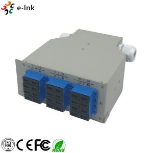 Quality 24 Ports Fiber Optic Patch Panel Industrial DIN - Rail With SC/PC SM Duplex Adapters wholesale