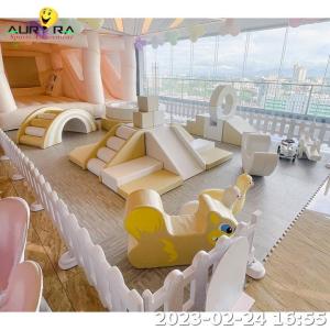 Quality Kids Soft Play Equipment White Indoor Outdoor Rental Hire Climbing Tunnel wholesale