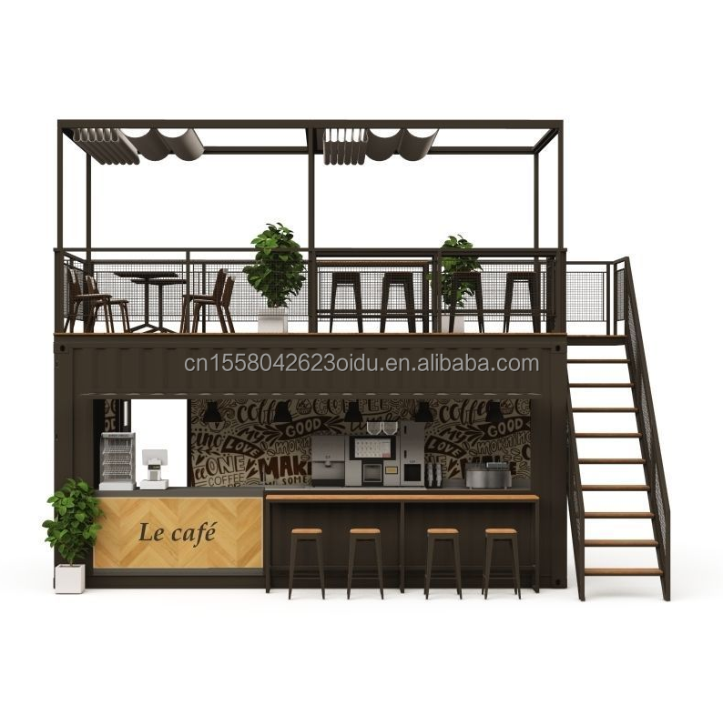 Steel Frame Galvanized Steel Bending 180g 20ft Foldable Luxury Prefabricated Portable Coffee Shop Container for Products