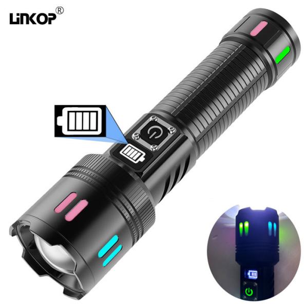 Strong Light Portable Emergency Flashlight Rechargeable Outdoor Patrol