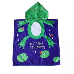 Quality Custom kids Cartoon Printing Hooded Microfiber Towel Beach wholesale