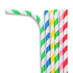 Compostable Natural Bendable Paper Straws Festival Birthday Party Paper Straws