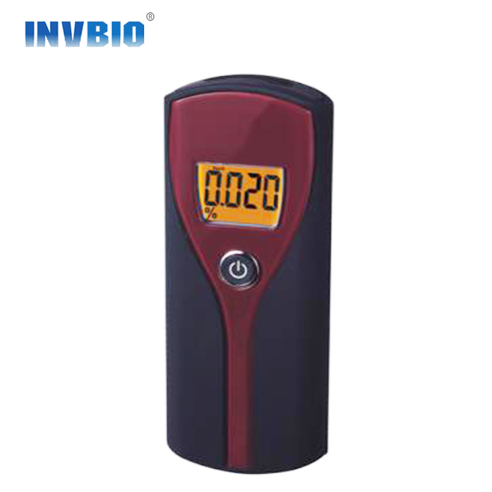 Police Portable Digital Breathalyzer Alcohol Tester Orange Colored Backlight