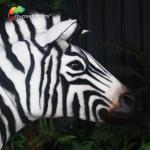 Simulated Moveable Zebra Realistic Animatronic Animals For Zoo Exhibition
