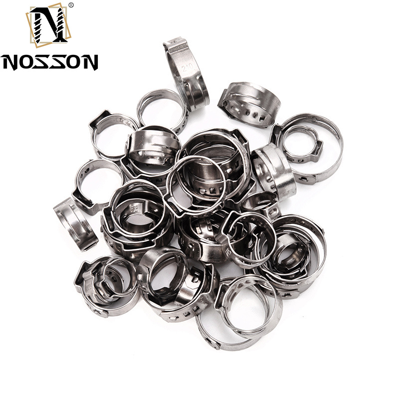 Heavy Duty Clamp Metric Measurement System Customized Support Thin Thickness Single Ear Hose Clamp for Pex Pipe
