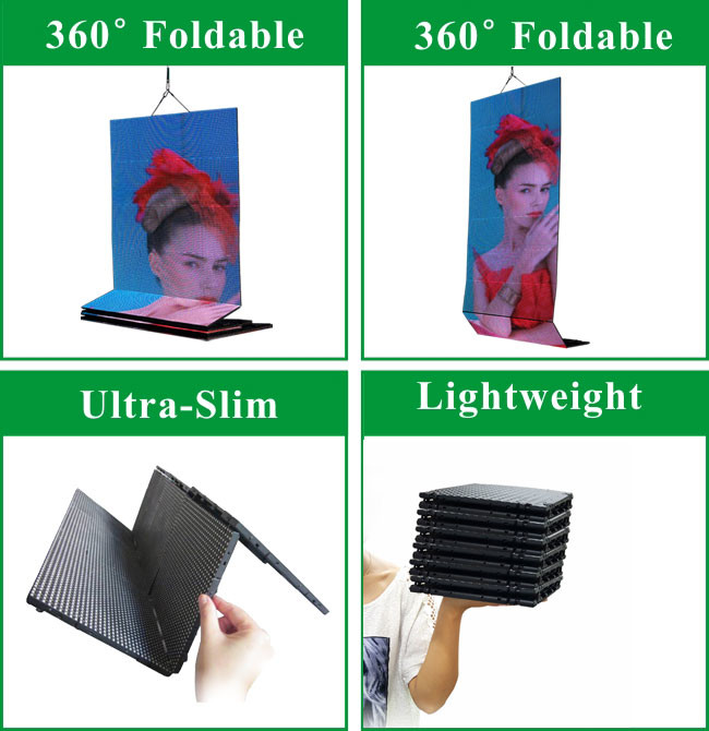P4 Indoor LED Display Full Color Super Thin RGB LED Panel Module 250x250 MM