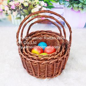 Quality wicker food basket with handle picnic basket 3 size wholesale