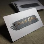 Rose Gold Custom Foil Stamped Business Cards