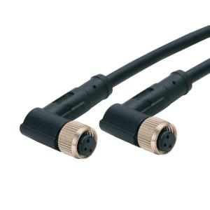 Quality Right Angle Molded Cable M8 Waterproof Connector 4 Pin Connector 90 Degrees wholesale