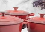 Purple Enamel Coated Cast Iron Casserole With Lid No seasoning