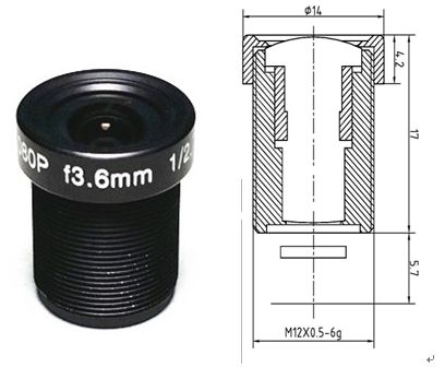 3.6mm Lens Drawing
