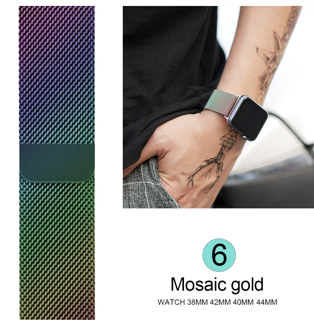 Smartwatch Series 6 Band Stainless Steel Magnetic Bracelet 40mm 42mm 44mm For Apple Smartmobile