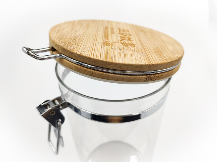 round PS Bamboo Lid Jar Storage Containers 160ml natural color