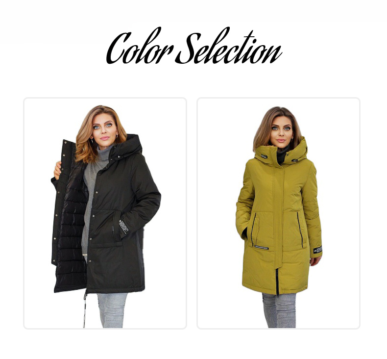 FODARLLOY 2022 High End Winter Puffer Jacket Ladies Warm Hooded Cotton-padded Clothes Women Slim Long Down Woman Jacket And Coat