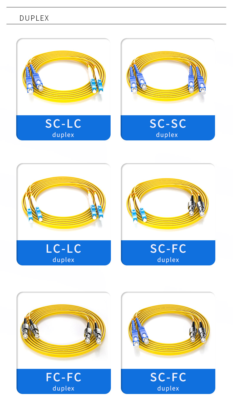 Customized Lengths HXCOWO ST Single-Mode 9/125 OS2 Duplex Fiber Optic Cable Patch