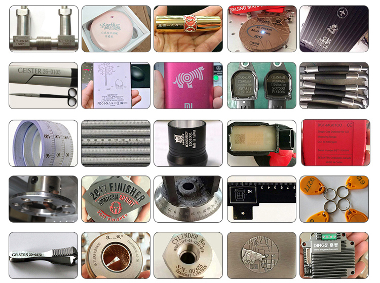 Separate Portable Mopa 3D Fiber Laser Engraving Machine For Metal Rubber Plastic