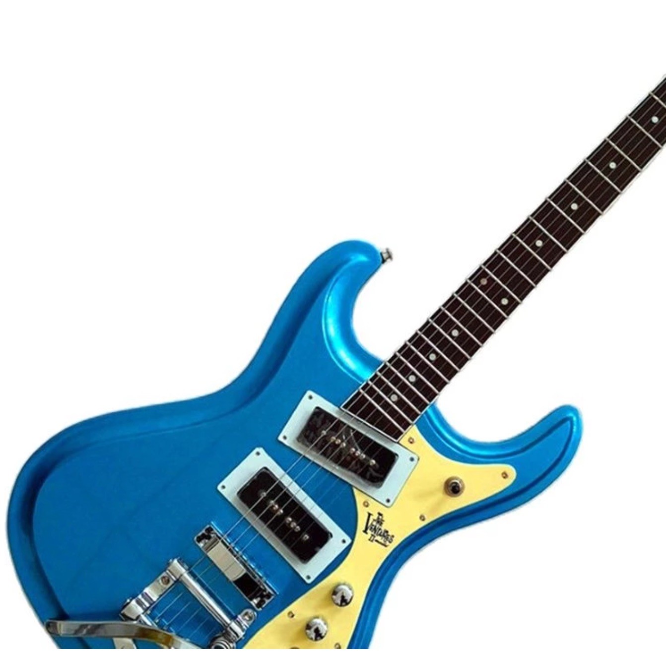 Custom JR The Ventures Guitar Mosrite Model Metallic Electric Guitar in Blue