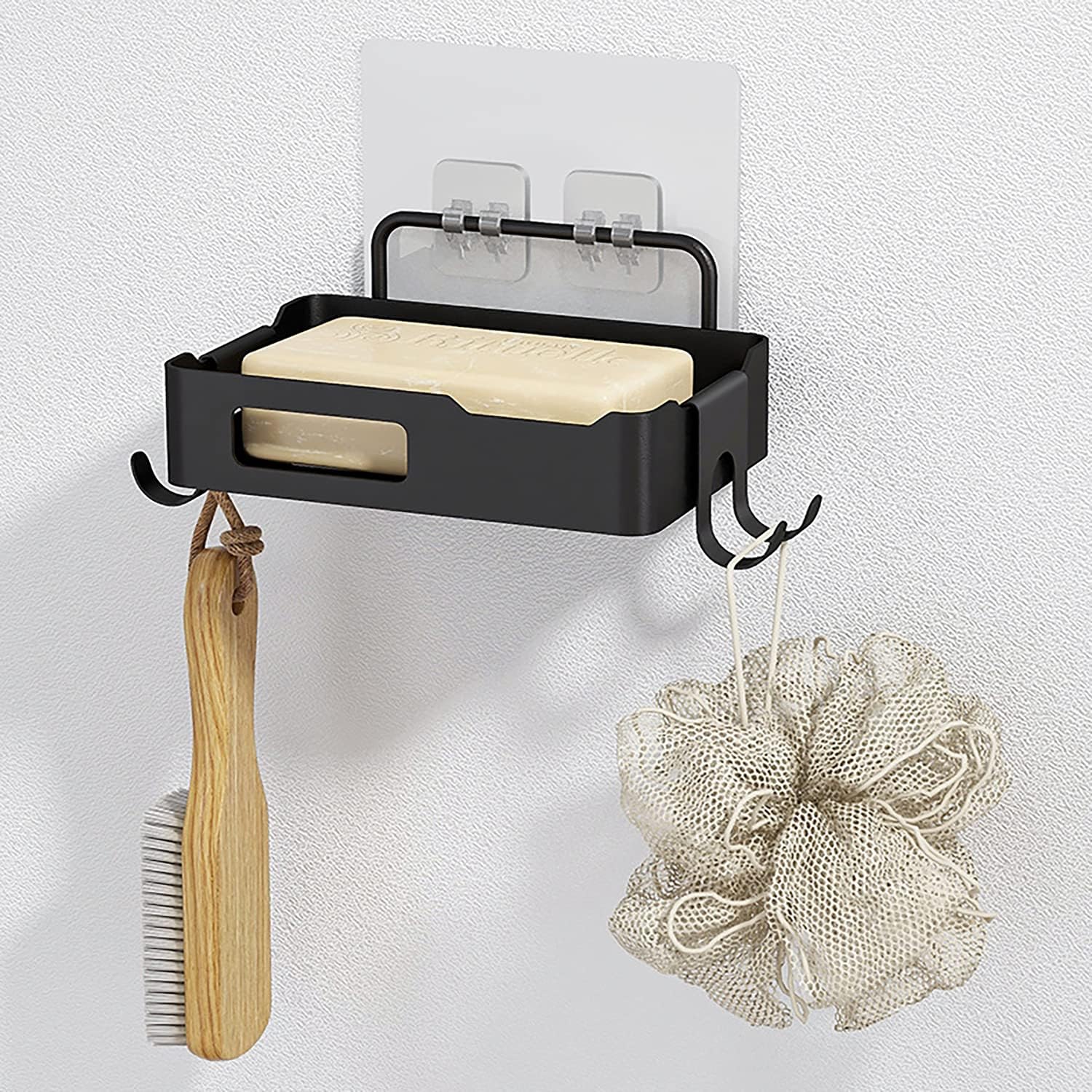 Wall Mounted Soap Holder Heavy Duty Non-Drilled Soap Bar Holder for Bathroom Kitchen