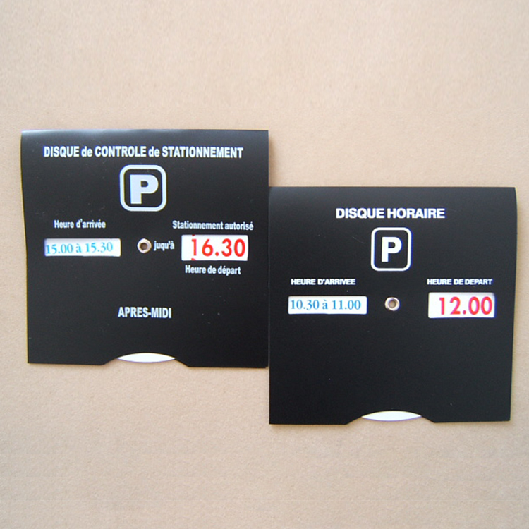HM3604 Automatic Timing Parking Timer with Customized Logo Printed Plastic Parking Disc