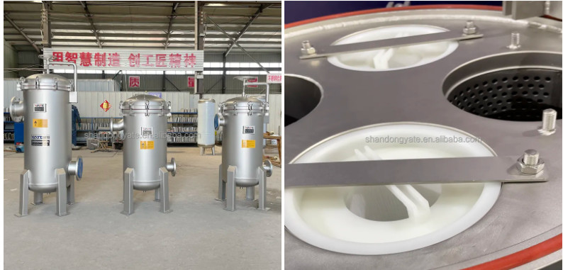 Large Flow Industrial Rings Cartridge SS304 Pleated Filter Stainless Steel Water Filter Housing For Water Treatment