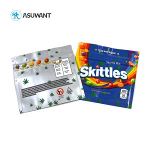 Quality 8oz 120mic VMPET Gummies Edibles Pouch Three Edge Sealing wholesale