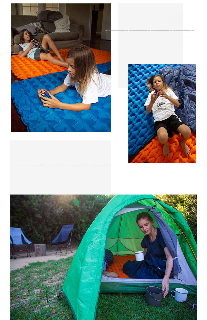 Portable 2 Person Thickened Ultralight Portable Folding Air Mattress