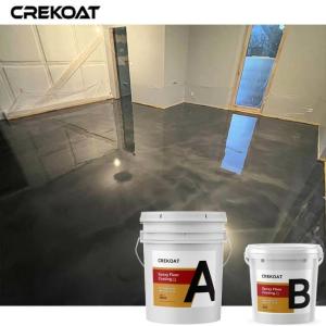 Quality High End Black Metallic Epoxy Floor Coating Anti Slip For Home wholesale