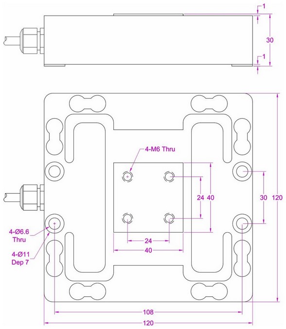 200kg Triaxial load cell 500kg