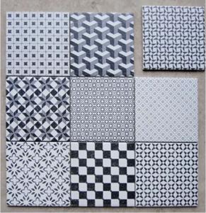 Quality 200*200 Hexagon Decorative Ceramic Tile Dark Grey Blue Color 1-3% Water Absorption wholesale