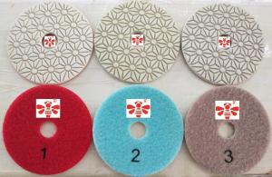 Quality Orbital Sander Marble 3 Step Diamond Polishing Pads , Grinder Concrete Polishing Discs wholesale