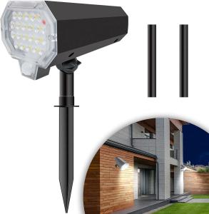 Quality 400lm 6500K Outdoor Solar Landscape Spotlights 2000mA Lithium 18650 wholesale