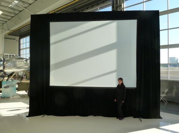 3D Fast Fold Projector Screen Outdoor Movie Quick Folding Frame Projection