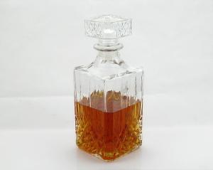 Quality fancy empty clear whiskey wine glass bottle wholesale