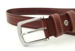 ODM 3.5cm Classic Buckle Mens Brown Leather Dress Belt