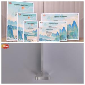 Quality Desktop Billboard Card Conference Display T Shape Acrylic Sign Holder for Retail wholesale