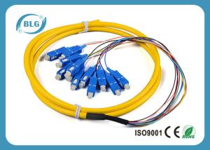 Quality Yellow Multimode Fiber Optic Patch Cables , 12 Cores St To St Fiber Patch Cable wholesale