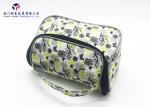 Toiletries Product Fabric Makeup Bag Black With Oxford Cloth Lining Materials