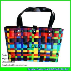 Quality LUDA french beach bag fashion summer plastic pp straw beach bag wholesale