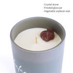Glass Jar Scented Candle High Scented Candle Burning Time 45 Hours Crystal