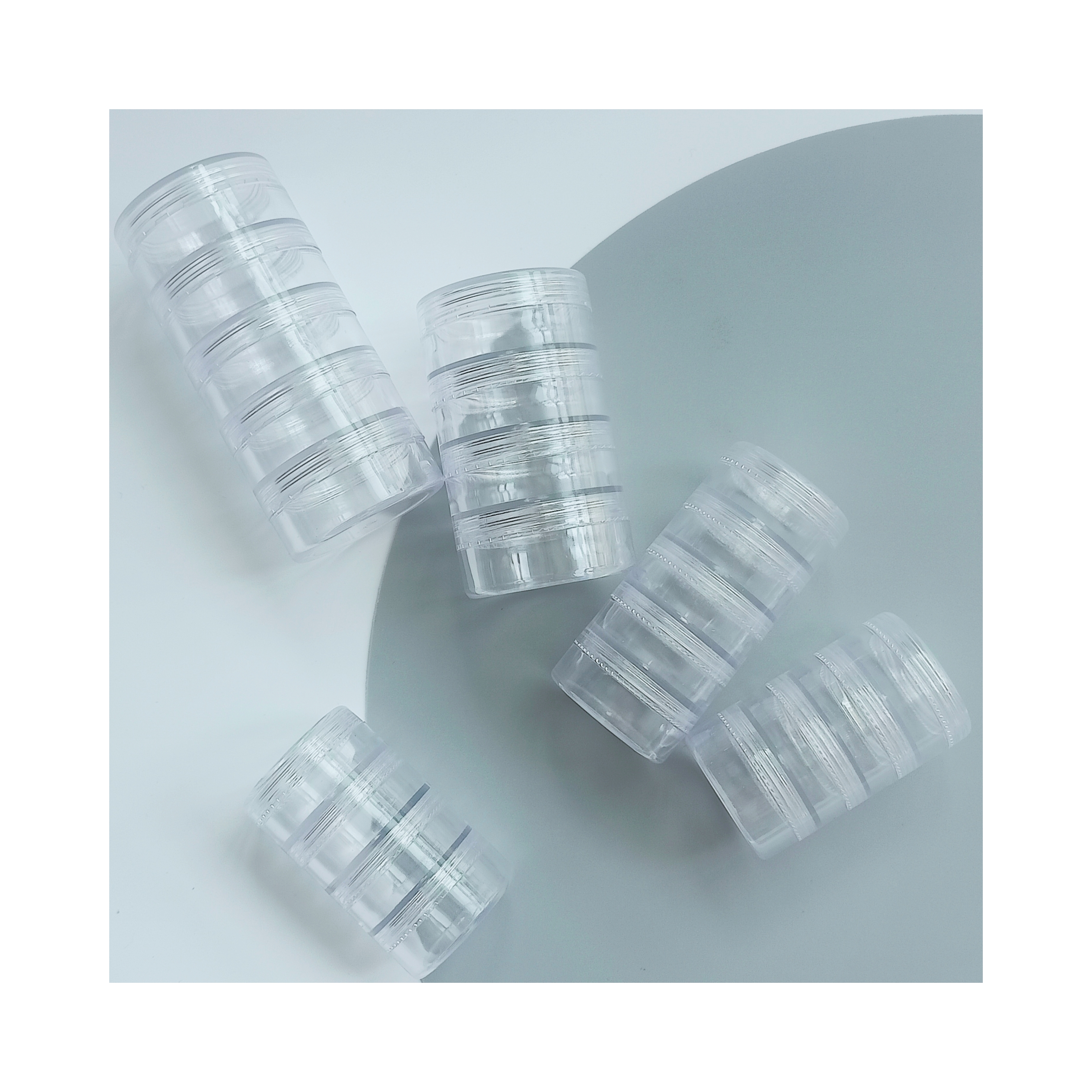 Layers Optional Layers 5ml 10ml Plastic Cream Jar in Customized Colors and Layers for PS