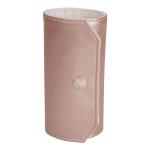 Portable Free Logo Leather Jewelry Pouch Pink Color Small Size Gift Packaging