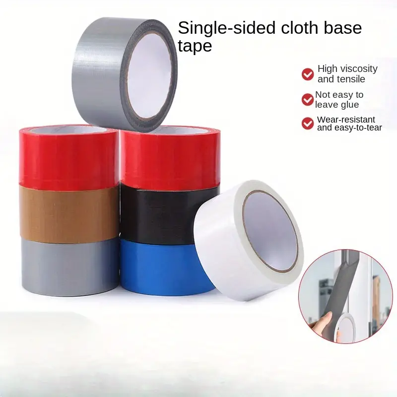 PE Silver Black Adhesive Cloth Duct Tape Indoor Outdoor 20m Length 270um Thickness